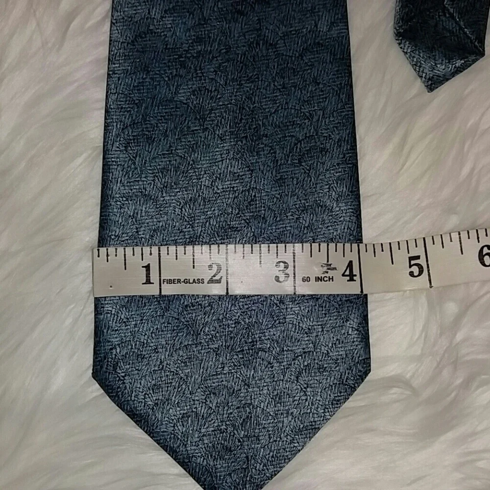 Vintage Blue Polyester Tie Emilio Casucci 58